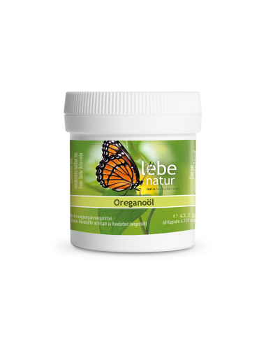lebe natur® Oreganoöl 60 Kapseln | Hoher Carvacrol-Gehalt