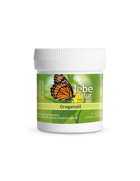 lebe natur® Oreganoöl 60 Kapseln | Hoher Carvacrol-Gehalt