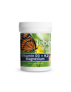 lebe natur Vitamin D3 + K2 + Magnesium 90 Kapseln | Komplex