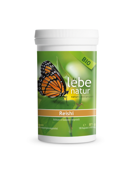 lebe natur® Reishi Vitalpilz BIO | 180 Kapseln | naturecare.ch